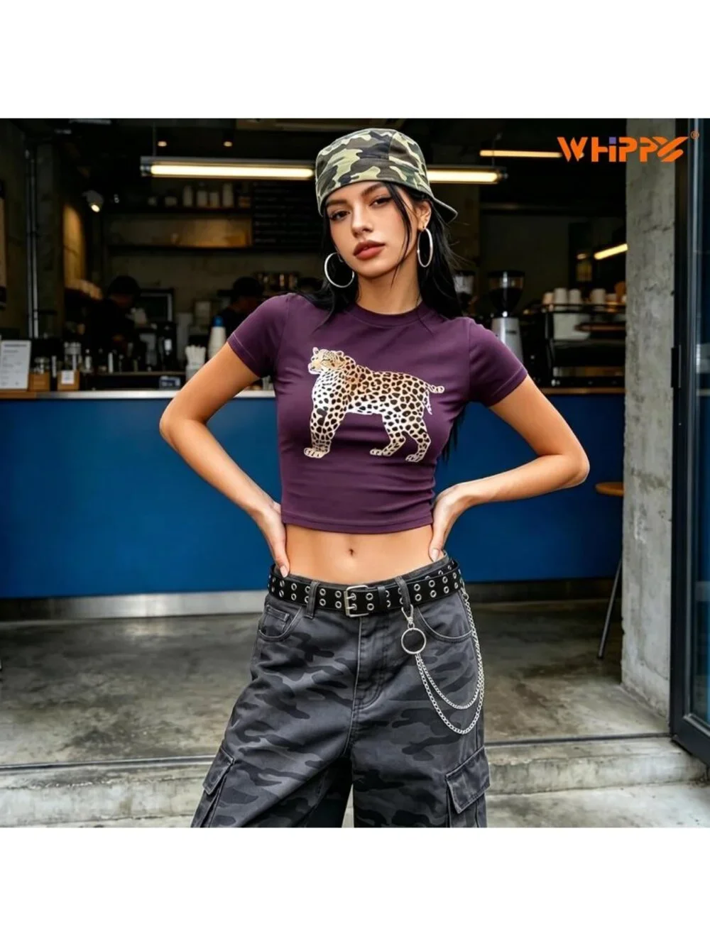 Vintage Punk Rock Double Grommet Belt for Women & Men - PU Leather, Chain Detail